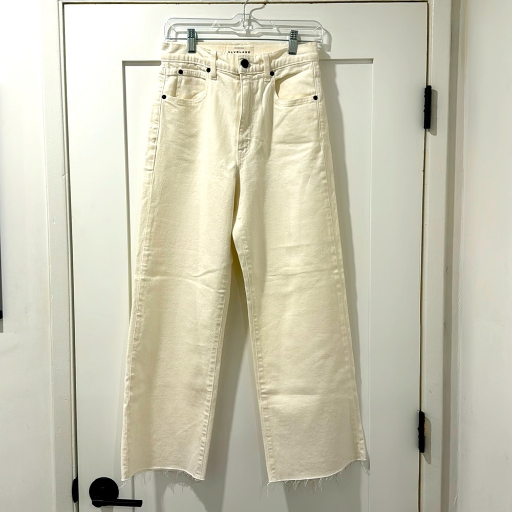 SLVRLAKE high waist jeans, cream, size 27